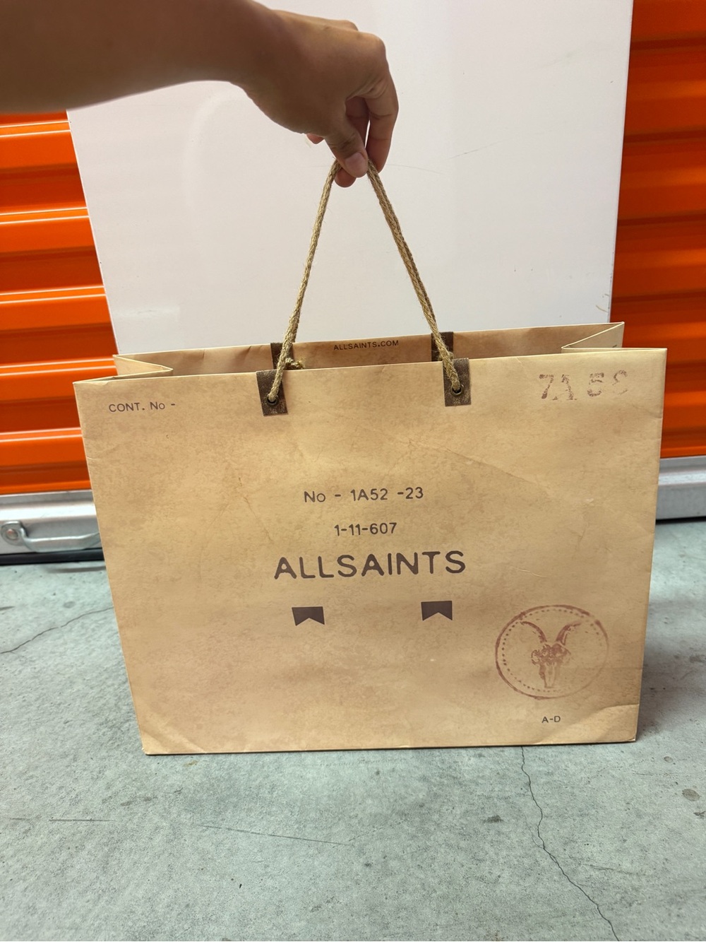 AllSaints Designer Shopping Bag – Large Paper Gift Bag